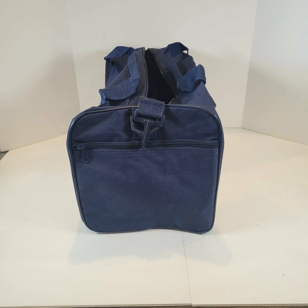 Vintage State Farm Insurance Navy Blue Canvas Duffle Travel Gym Bag